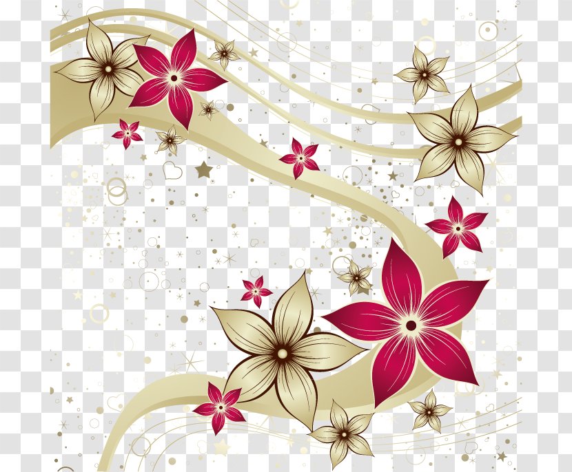 Wallpaper - Flora - Creative Fashion Flowers Background Transparent PNG