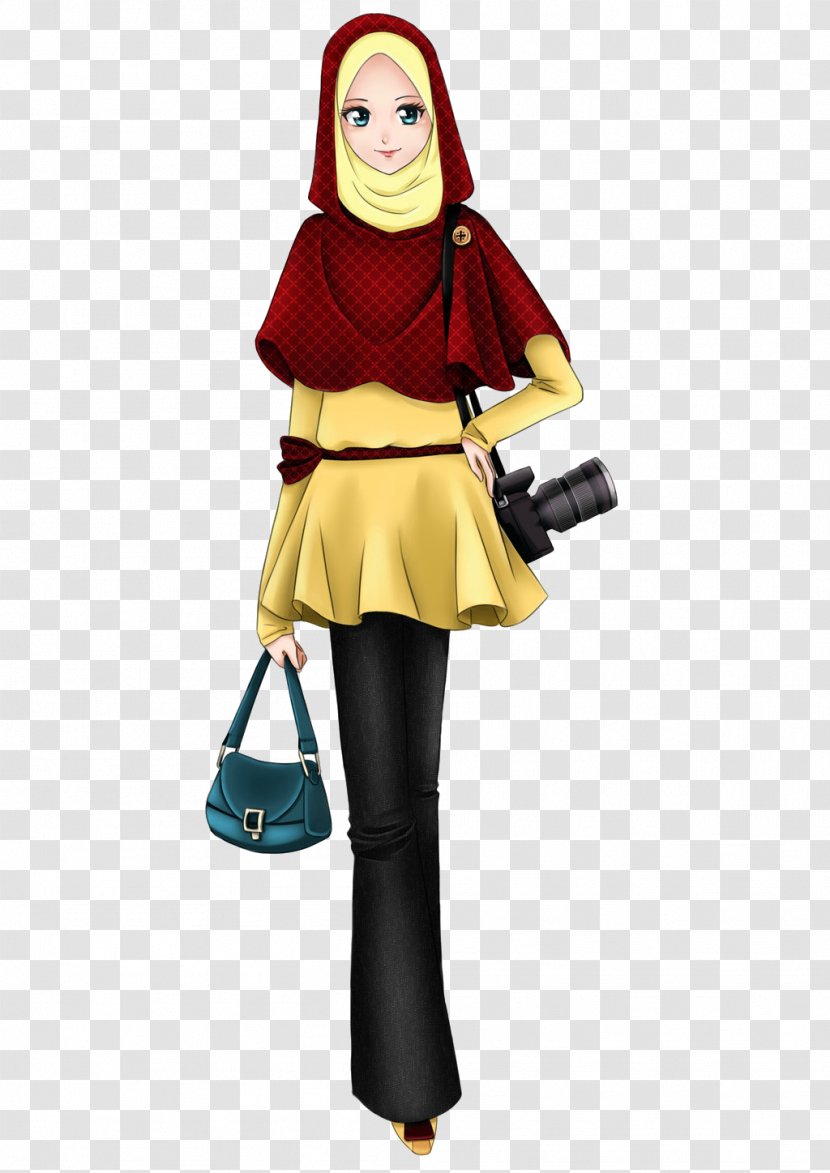 Muslim Hijab Drawing Islam Art - Red Riding Hood Transparent PNG