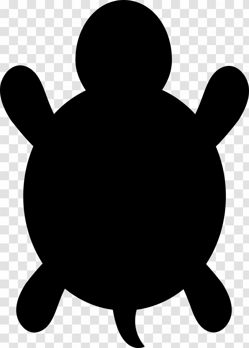 Clip Art Black & White - Pond Turtle - M Tortoise Silhouette Transparent PNG