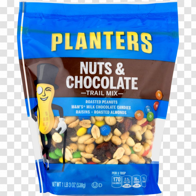 Vegetarian Cuisine Planters Trail Mix Peanut - Vegetarianism - Chocolate Transparent PNG