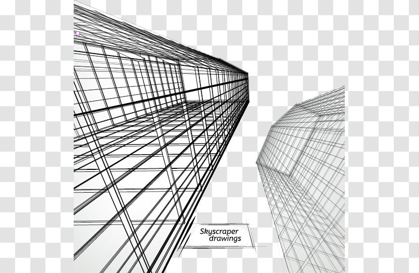 Skyscraper Architectural Drawing Architecture - Building - Lines Transparent PNG