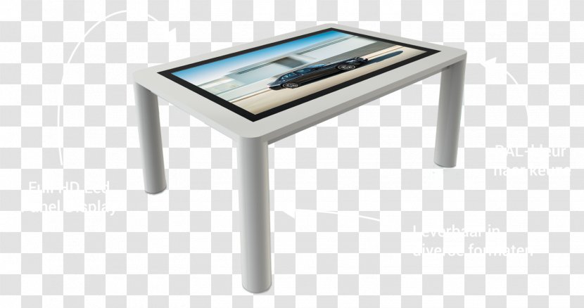 Multimedia Table Touchscreen Display Device - Furniture Transparent PNG