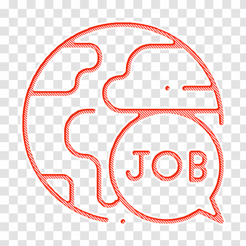 World Icon Job Icon Interview Icon Transparent PNG