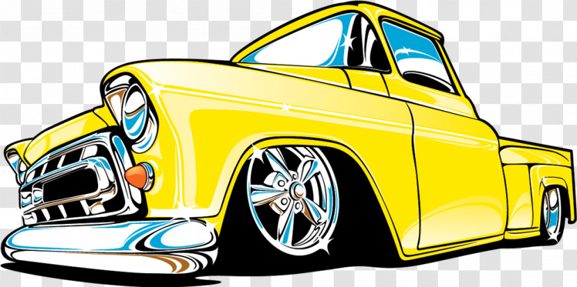 Vehicle Car Yellow Cartoon Rim Transparent PNG