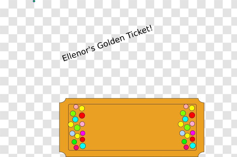 The Willy Wonka Candy Company Bar Golden Ticket Clip Art - Party Transparent PNG