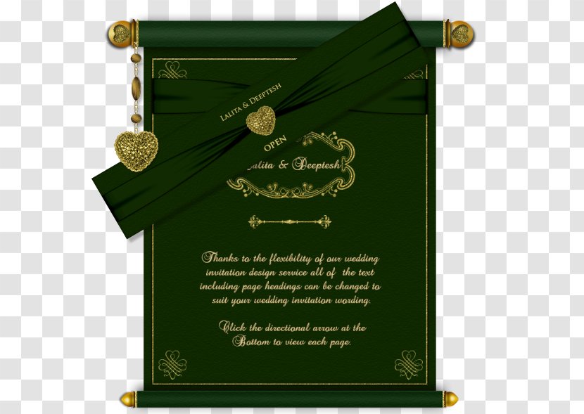Wedding Invitation Paper Green Marriage - Card Transparent PNG