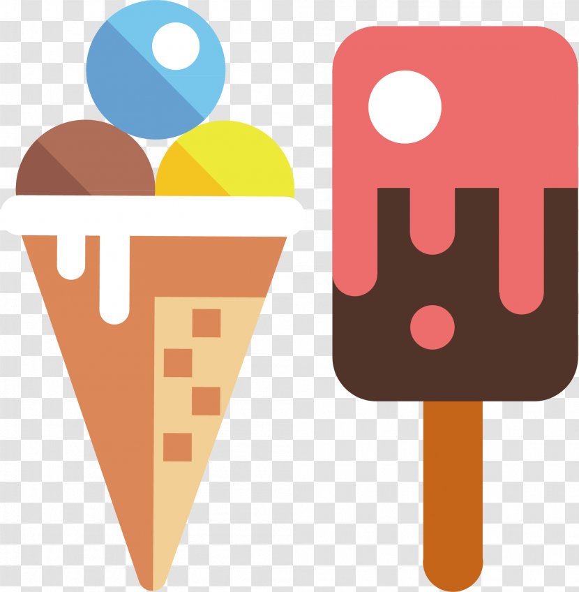 Ice Cream Cone Pop - Flat Design Transparent PNG