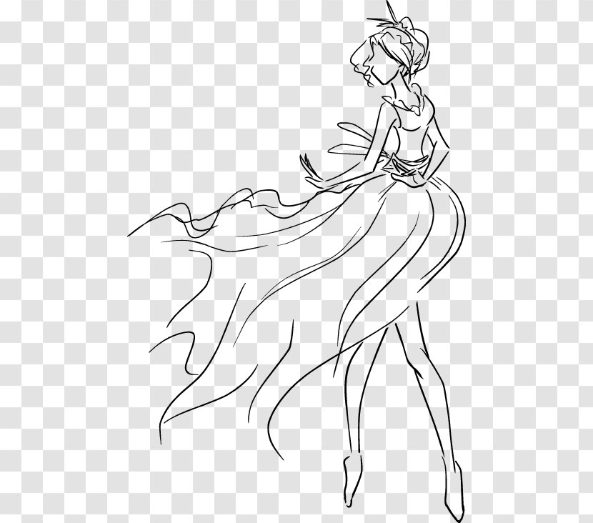 Line Art Drawing Clip - Wing - Woman Transparent PNG