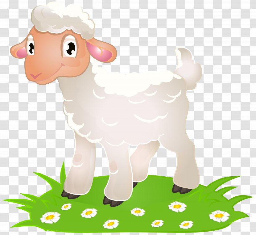 Sheep Lamb And Mutton Clip Art - Easter - With Grass Image Transparent PNG
