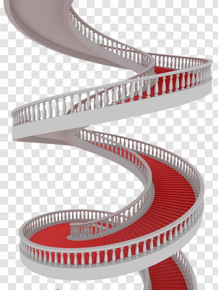 Stairs 3D Computer Graphics Cartoon Spiral - 3d Rendering - Ladder Transparent PNG