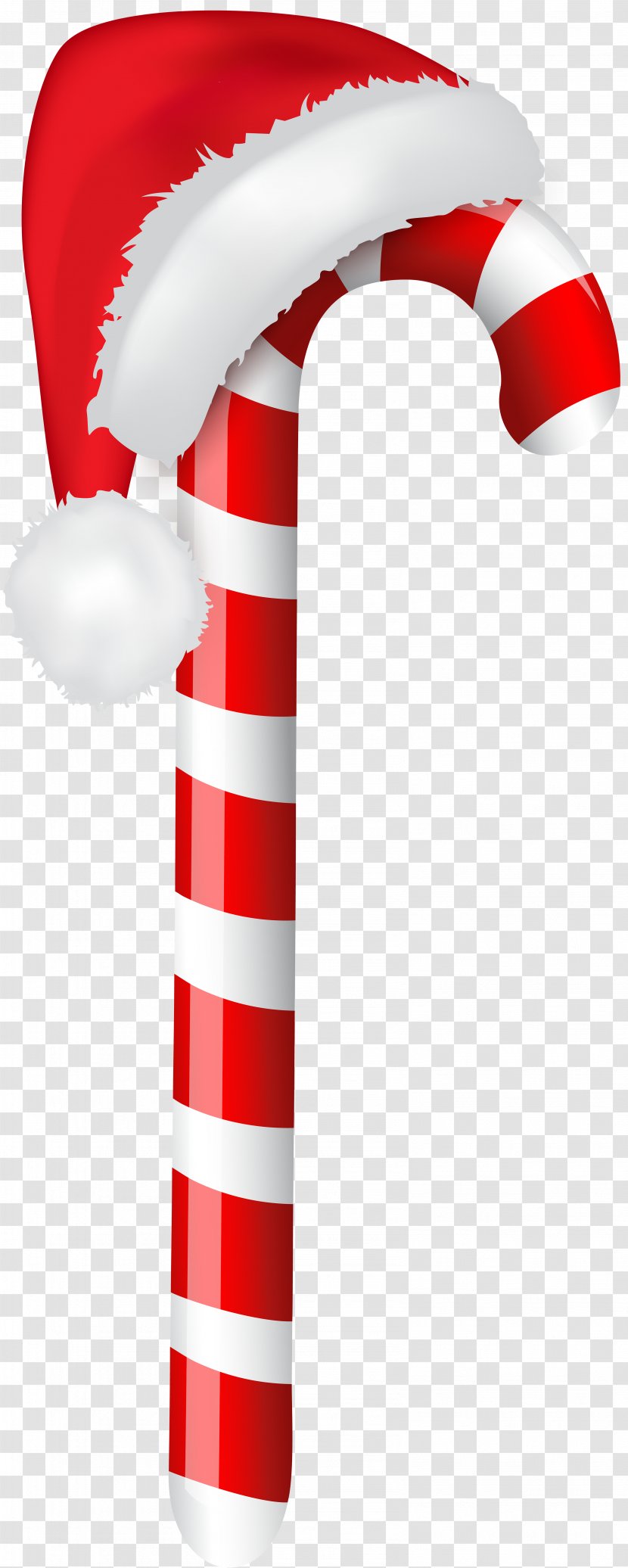 Candy Cane Santa Claus Christmas Clip Art - Product Design - With Hat Image Transparent PNG