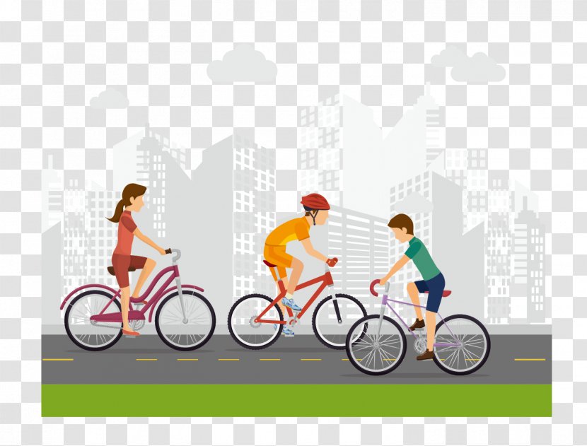 Track Cycling Bicycle Board Racing - Sport Cyclist - Vector City Figures Transparent PNG
