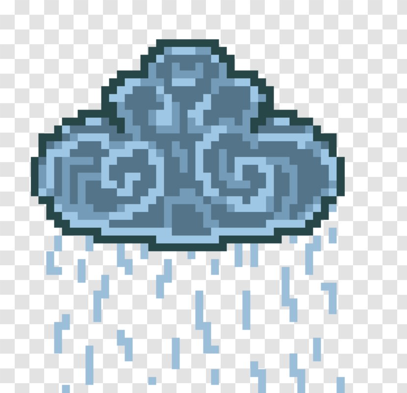 Rain Pixel Art - Storm Transparent PNG
