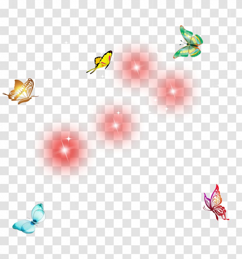 Butterfly Light - Flower - Halo Floating Material Transparent PNG