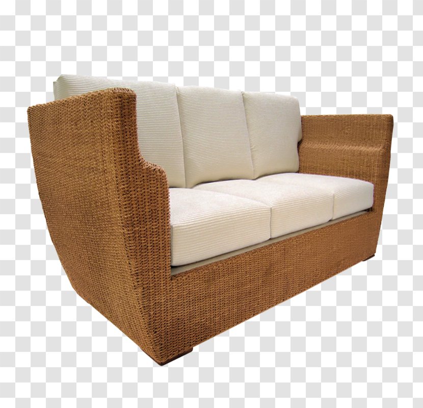 Sofa Bed Couch Cushion Chair - Wicker Transparent PNG