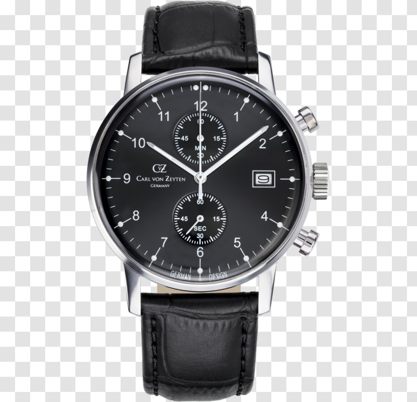 Emporio Armani AR2448 Watch Strap Pilgrim Aidin - Black Leather Transparent PNG