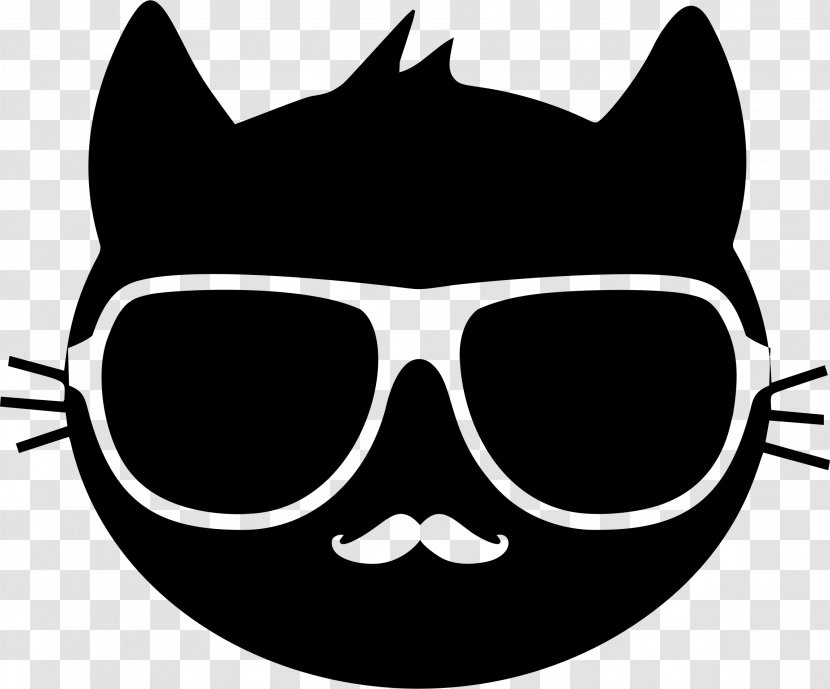 Cat T-shirt Sticker Kitten Clip Art - Glass - Sunglasses Transparent PNG