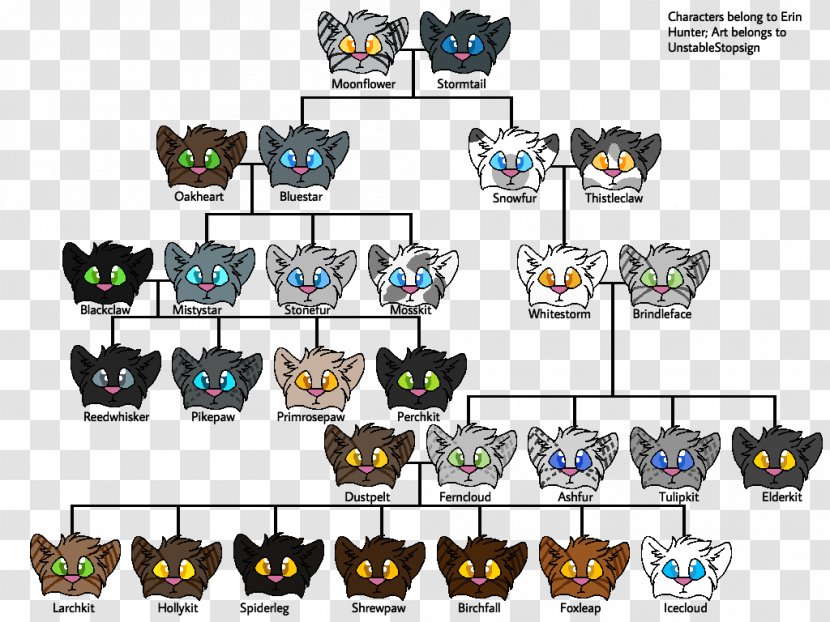 Forest Of Secrets Bluestar's Prophecy Firestar Warriors ThunderClan - Family Tree Transparent PNG