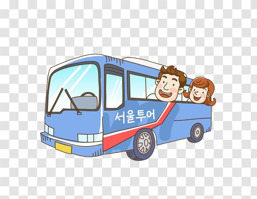 Tour Bus Service Image Cartoon - Automotive Design - Korea Transparent PNG