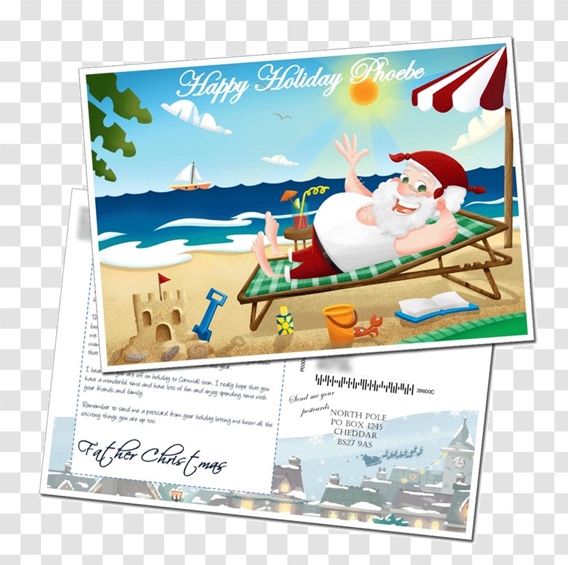 Santa Claus Post Cards Christmas Letter Greeting & Note - Gift Transparent PNG