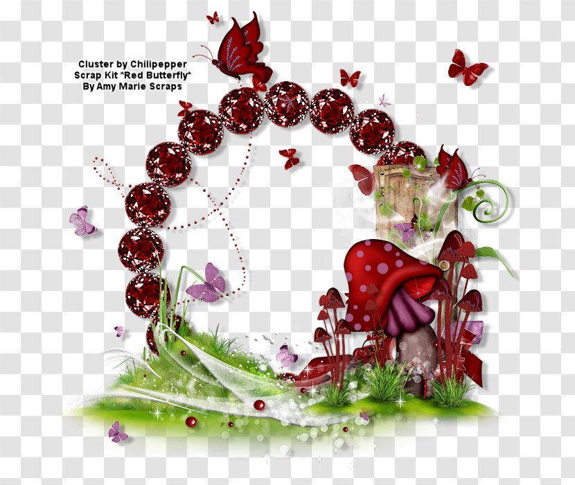 Floral Design Christmas Ornament - Email - Butterfly Cluster Transparent PNG