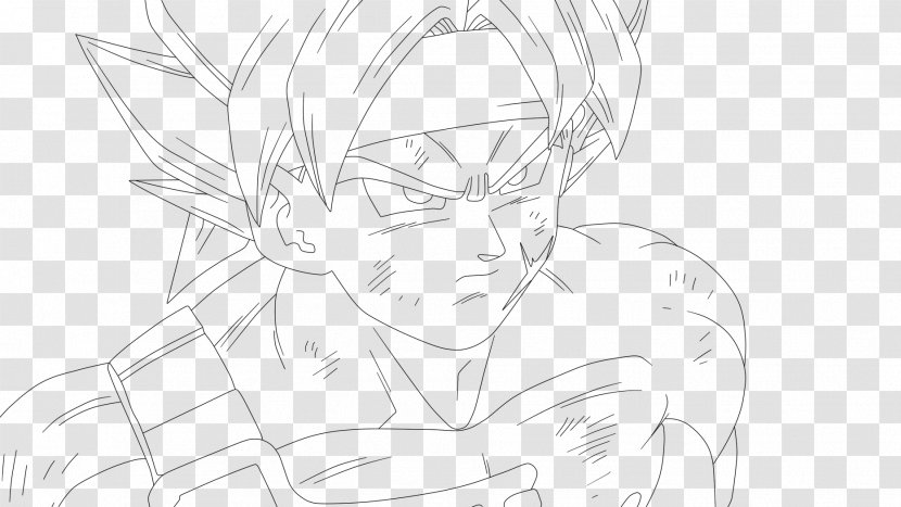 Goku Gohan Dragon Ball Heroes Line Art Black And White - Tree Transparent PNG