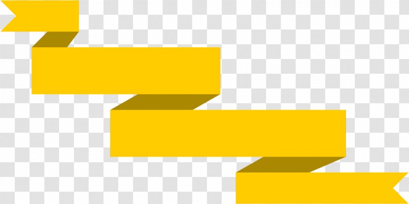 Paper Banner - Color - Yellow Transparent PNG