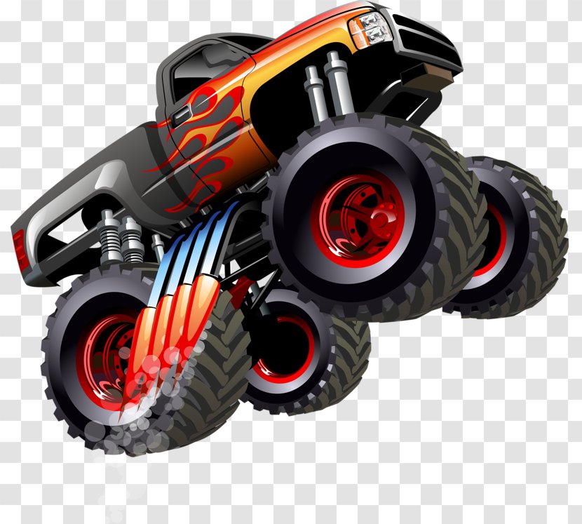 Car Monster Trucks Coloring Book Auto Racing - Vehicle - Cool Transparent PNG