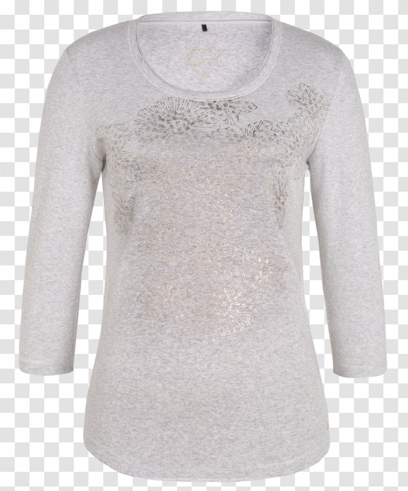 Neck Product - Long Sleeved T Shirt - Floral Transparent PNG