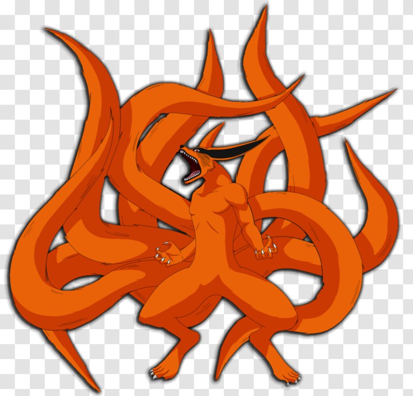 Kurama Nine-tailed Fox Naruto Uzumaki Tailed Beasts - Art Transparent PNG