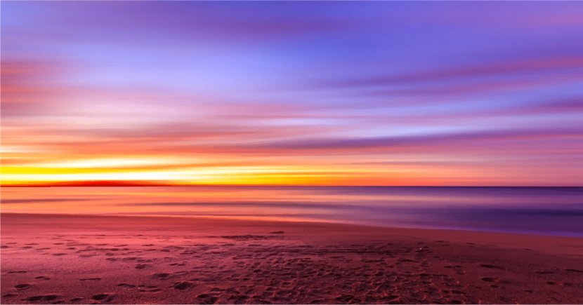 Coogee Beach Cannon Shore Sunset - Afterglow - Writing Log Cliparts Transparent PNG