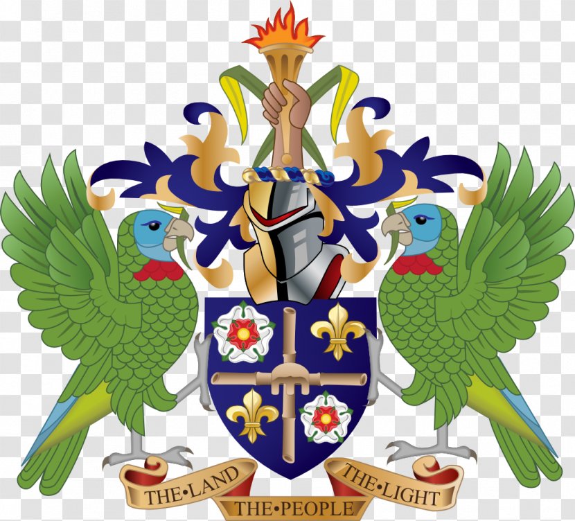 Coat Of Arms Saint Lucia National Symbols Flag - Art - Colle Transparent PNG
