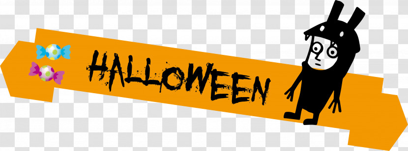 Happy Halloween Banner Transparent PNG