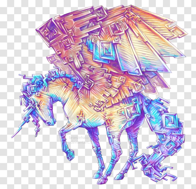Bismuth Drawing Horse Watercolor Painting - Mythical Creature Transparent PNG
