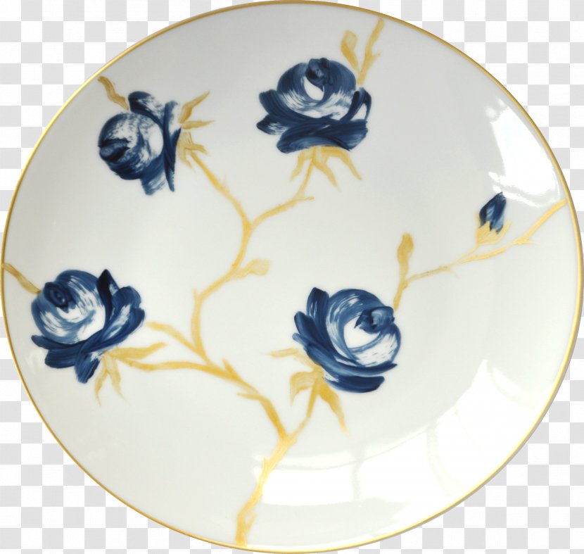 Plate Blue And White Pottery Ceramic Platter Cobalt - Porcelain Transparent PNG