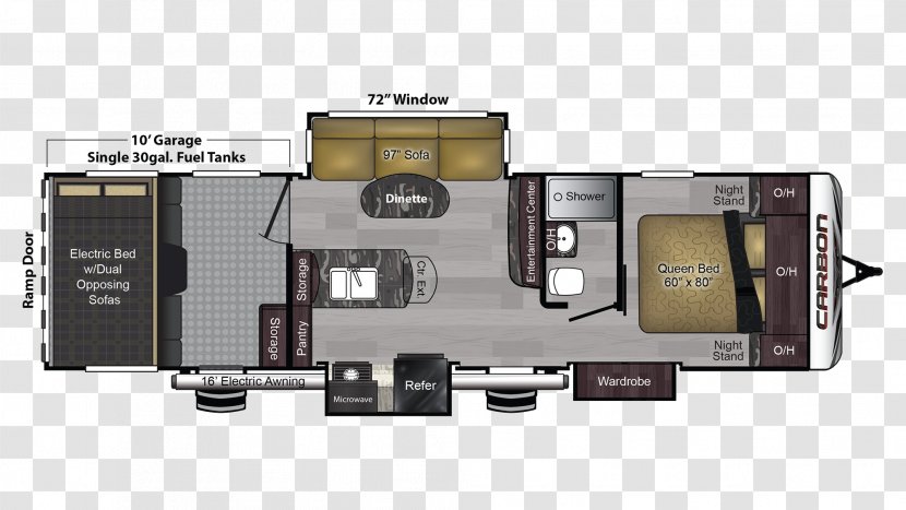 Floor Plan Campervans Caravan Trailer - Electronic Component Transparent PNG