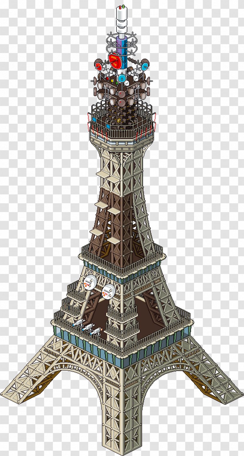 Eiffel Tower EBoy Pixel Art - Paris Transparent PNG