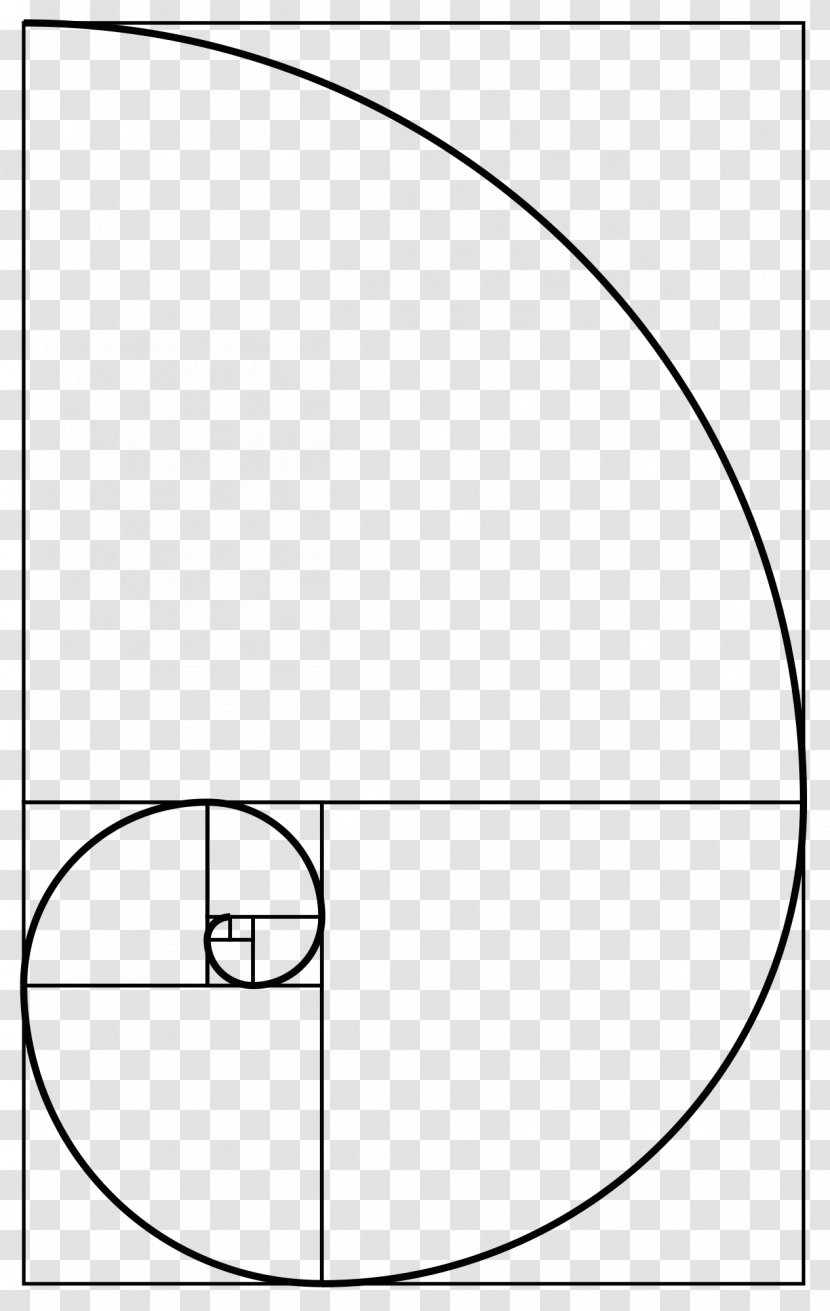 Golden Ratio Circle Spiral Sacred Geometry - White Transparent PNG