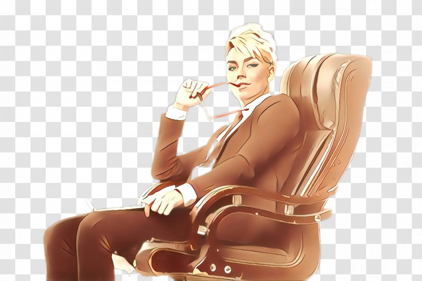 Sitting Blond Chair Leg Massage - Recliner - Furniture Transparent PNG