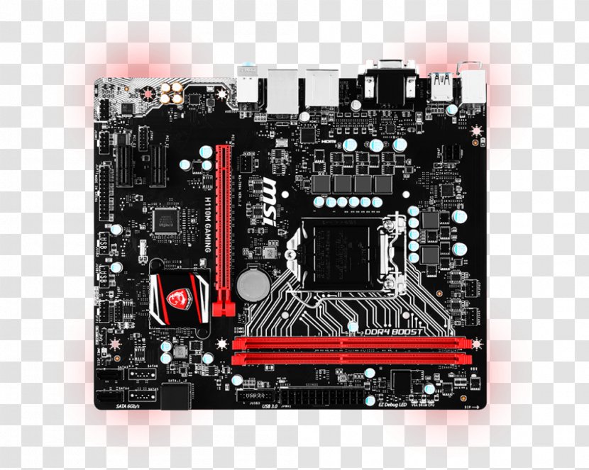 Intel LGA 1151 MSI H110M GAMING Motherboard - Microcontroller Transparent PNG