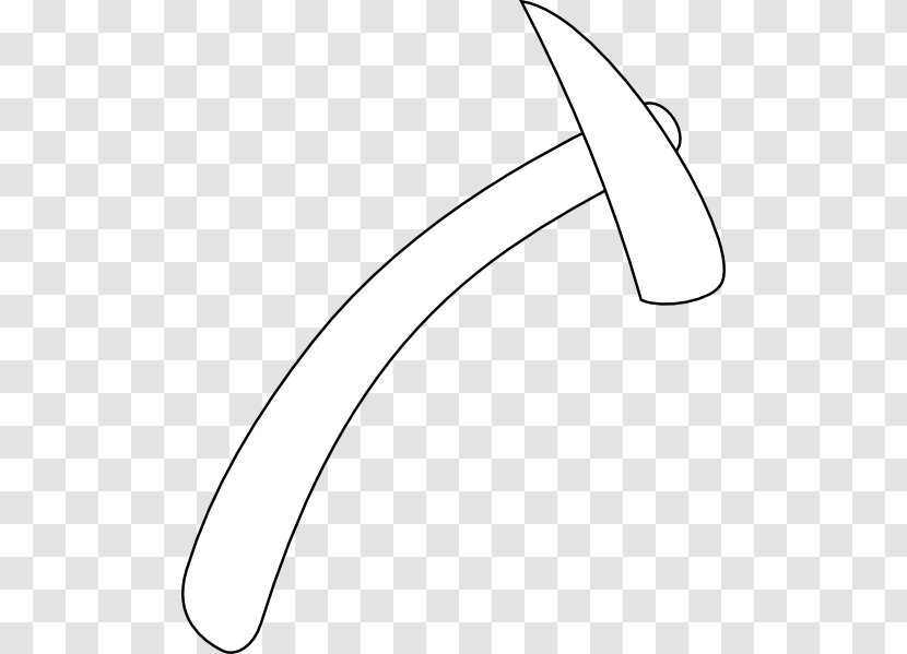 Clip Art Pickaxe Tool Image - Monochrome Photography - Axe Outline Transparent PNG
