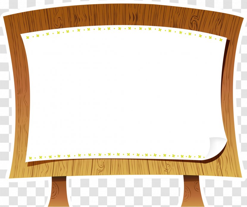 Download Cartoon - Yellow - Wood Bulletin Board Transparent PNG
