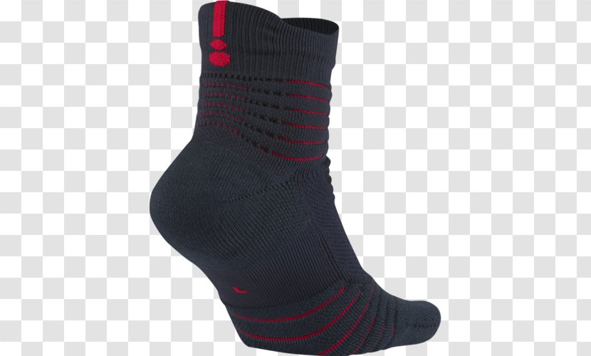 Sock Anklet Black Blue Red - Silhouette - Nike Socks Transparent PNG