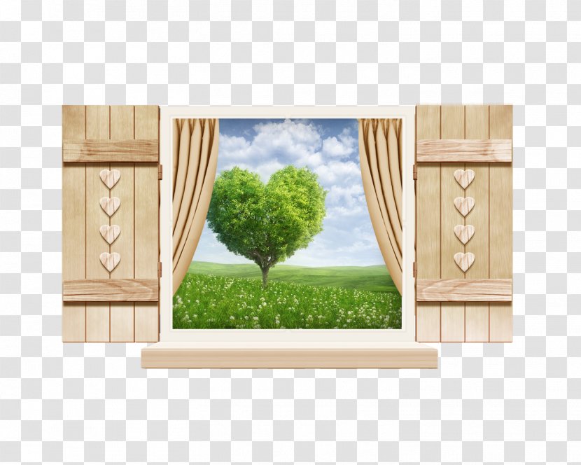 Window Picture Frame Icon - Wood - Scenery Outside The Transparent PNG
