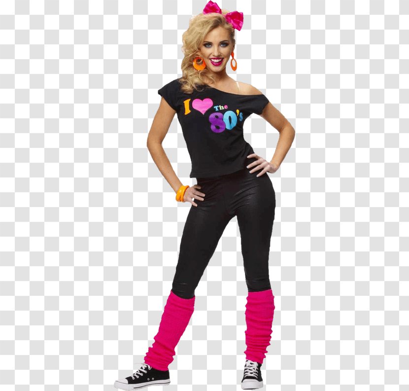 1980s T-shirt Costume Party Fashion - Magenta - People Transparent PNG