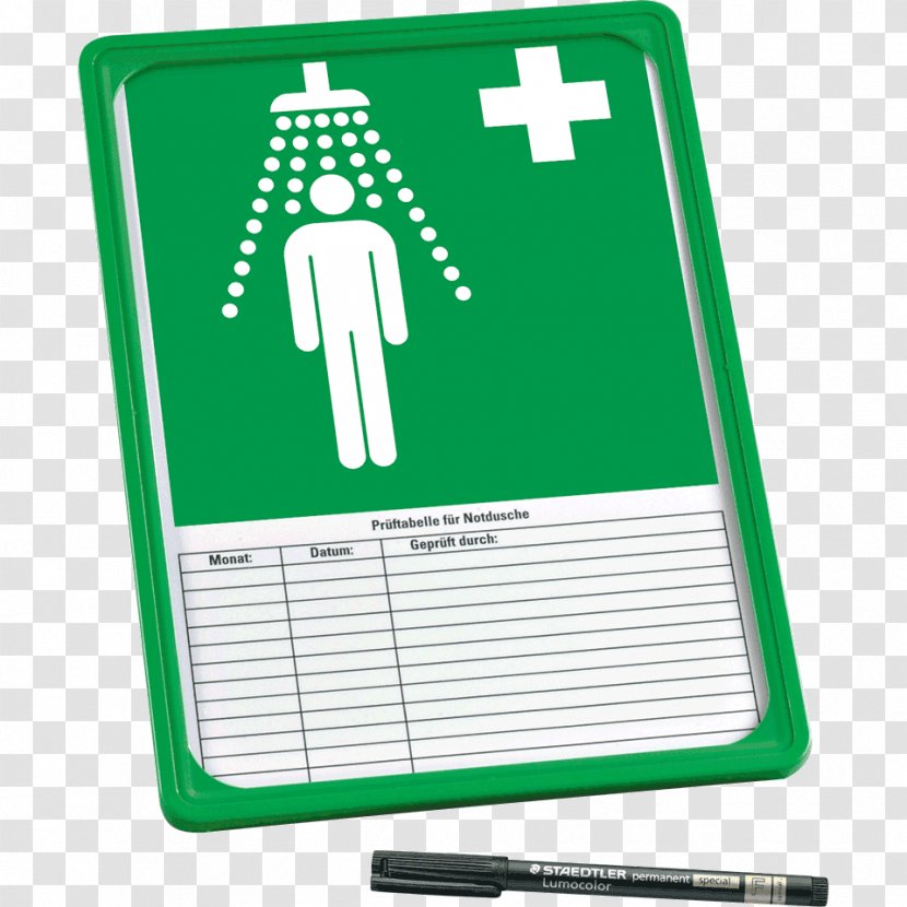 Emergency Eyewash And Safety Shower Station Douche Fixe De Premiers Secours Sign Transparent PNG