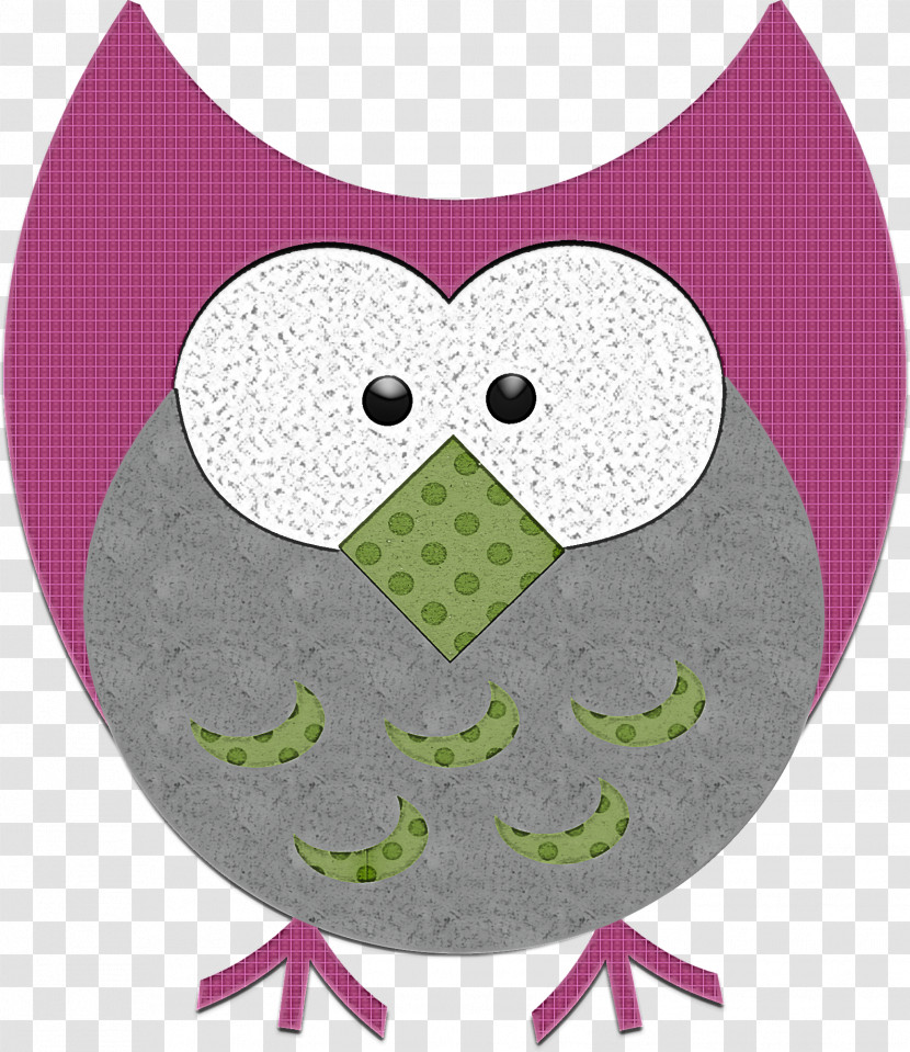 Green Owl Bib Pink Purple Transparent PNG
