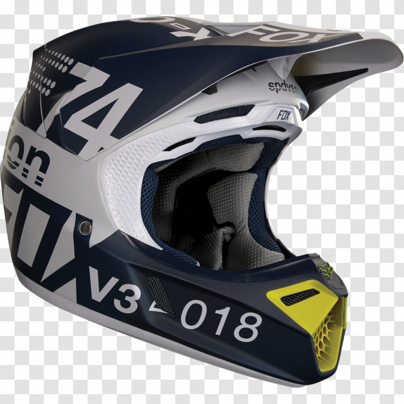 Motorcycle Helmets Visor Fox Racing - Blue Transparent PNG