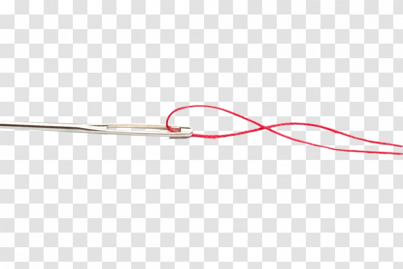 Line Angle Point - Pink - Red Needle And Thread Transparent PNG