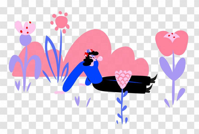 Alone Time Park Flower Transparent PNG